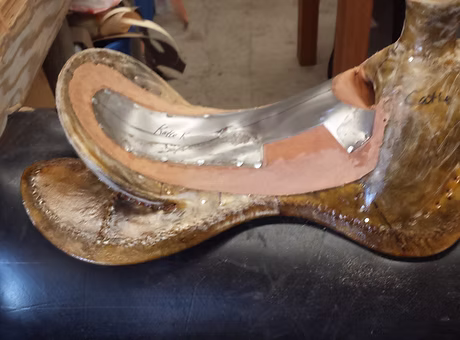 metal strainer in a ground seat